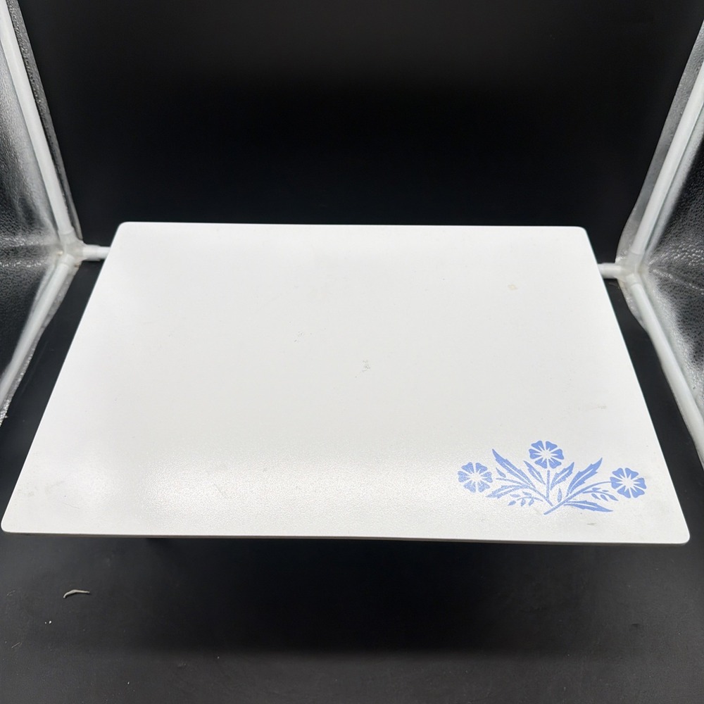Corning Ware Blue Cornflower Counter Saver/Cutting Board c1970s USA 15" X 11"